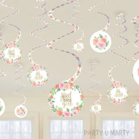 swiderki wiszace swett baby girl amscan 12 szt