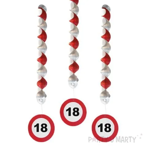 swiderki wiszace urodziny 18 traffic birthday 3 szt