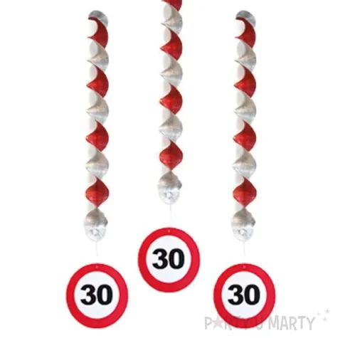 swiderki wiszace urodziny 30 traffic birthday 3 szt