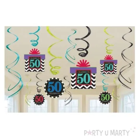 swiderki wiszace urodziny 50 amscan 12 szt