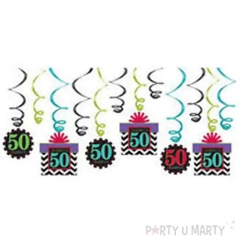 swiderki wiszace urodziny 50 amscan 12 szt