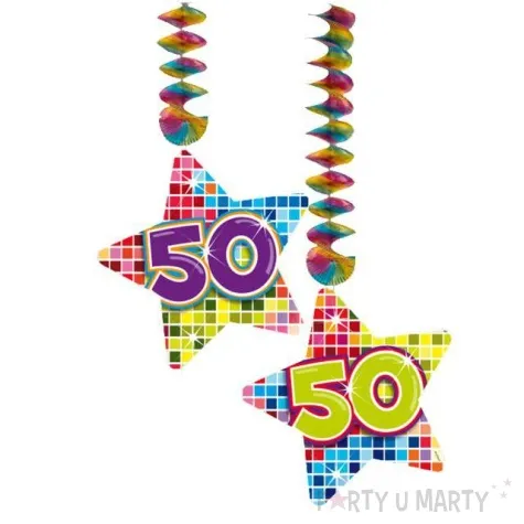 swiderki wiszace urodziny 50 disco 2 szt