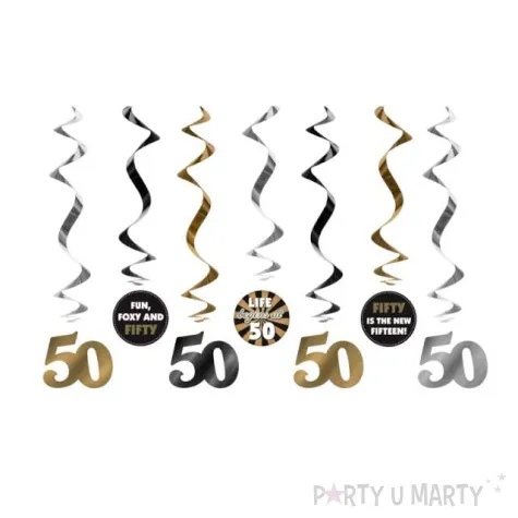 swiderki wiszace urodziny 50 partydeco 7 szt