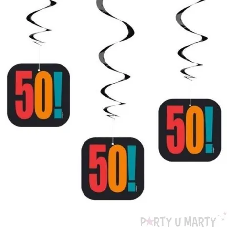 swiderki wiszace urodziny 50 unique 3 szt