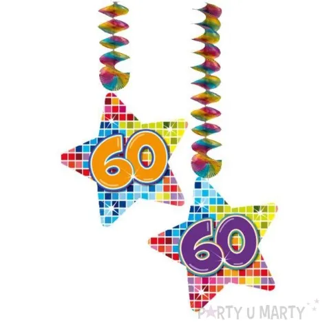 swiderki wiszace urodziny 60 disco 2 szt