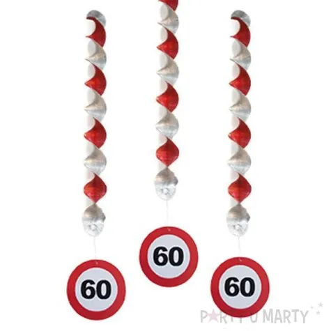 swiderki wiszace urodziny 60 traffic birthday 3 szt