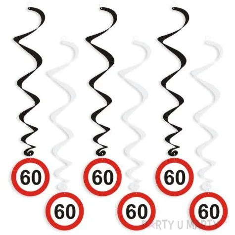 swiderki wiszace urodziny 60 traffic birthday 6 szt