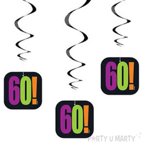 swiderki wiszace urodziny 60 unique 3 szt