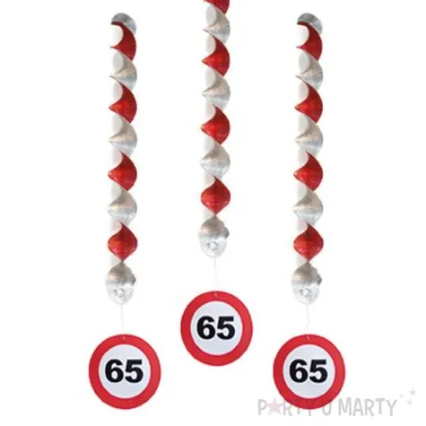 swiderki wiszace urodziny 65 traffic birthday 3 szt