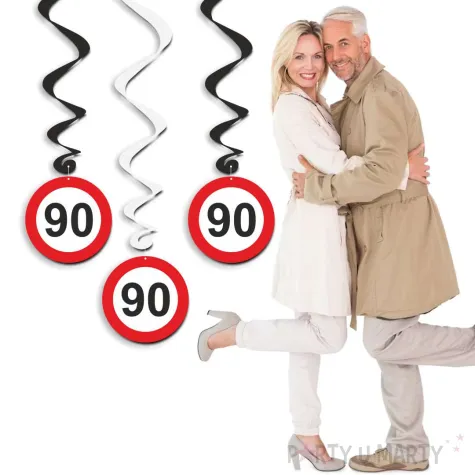 swiderki wiszace urodziny 90 traffic birthday 6 szt