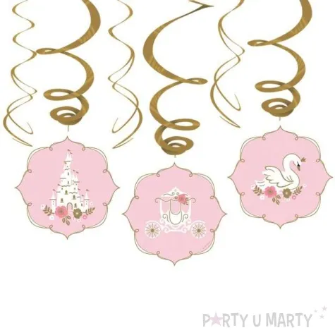 swiderki wiszace urodziny ksiezniczki amscan 6 szt