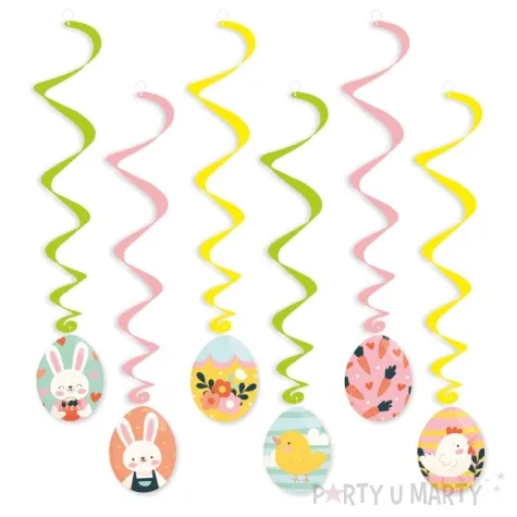 swiderki wiszace wielkanocne pisanki zwierzyniec 6 szt