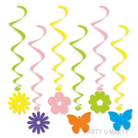 swiderki wiszace wiosna kwiatki i motylki 6 szt