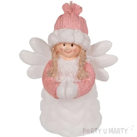 swieca aniol w sweterku biala ootb 100 mm