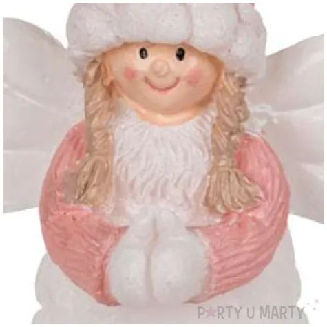 swieca aniol w sweterku biala ootb 100 mm