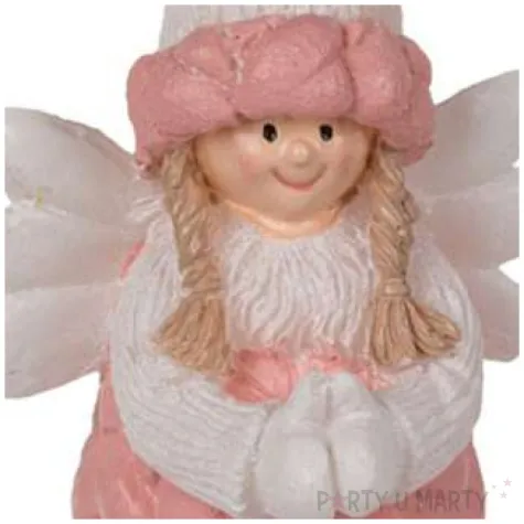 swieca aniol w sweterku rozowy ootb 100 mm