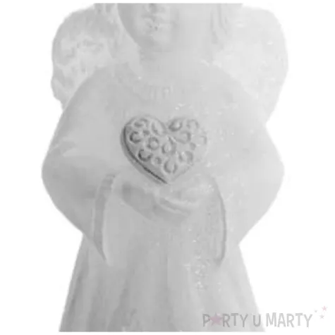 swieca aniolek betlejem z sercem szara bartek candles 100 mm