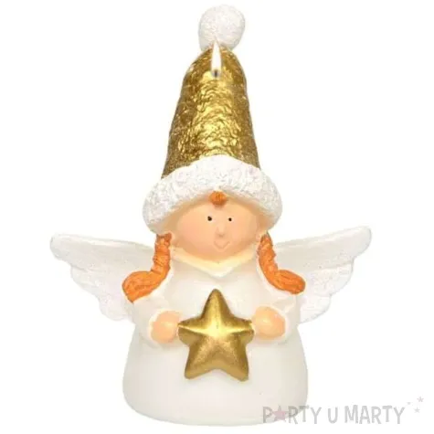 swieca aniolek biala adpal 150 mm