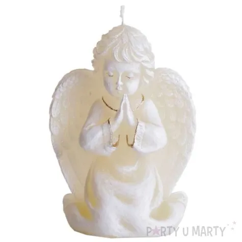 swieca aniolek modlacy sie ecru bartek candles 140 mm