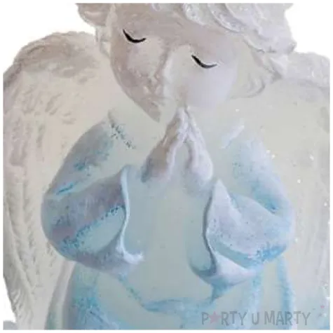 swieca aniolek rafael bialo blekitna bartek candles 85 mm