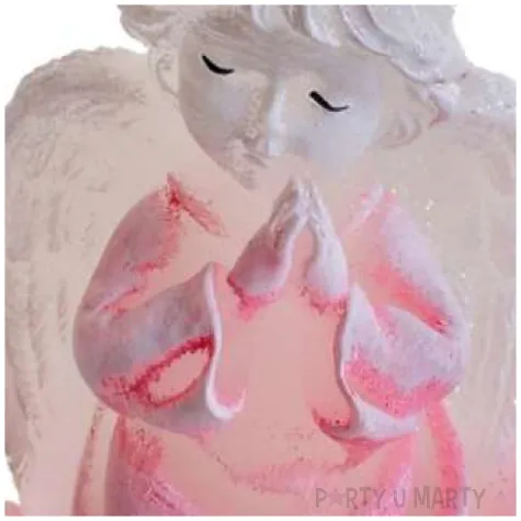 swieca aniolek rafael bialo rozowa bartek candles 85 mm