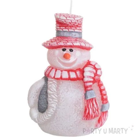 swieca balwanek w kapeluszu czerwony bartek candles 125 mm