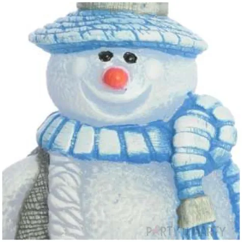 swieca balwanek w kapeluszu niebieski bartek candles 125 mm