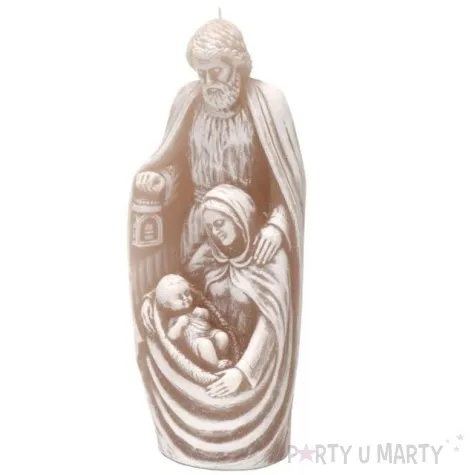 swieca betlejem jozef i maryja cappucino bartek candles 200 mm