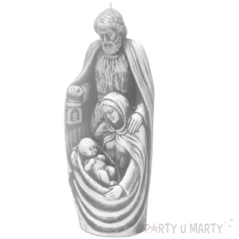 swieca betlejem jozef i maryja szara bartek candles 200 mm