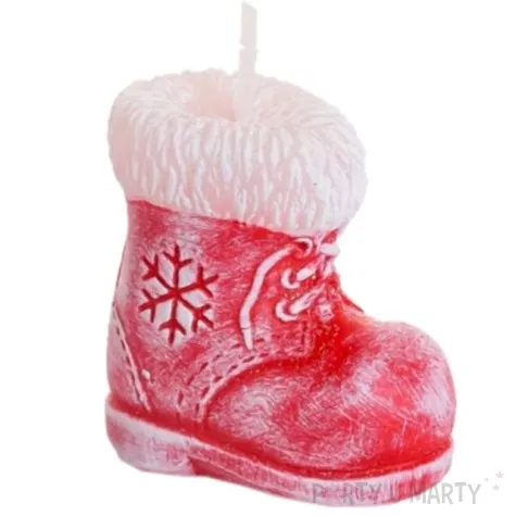 swieca bucik mikolaja czerwony bartek candles 50 mm