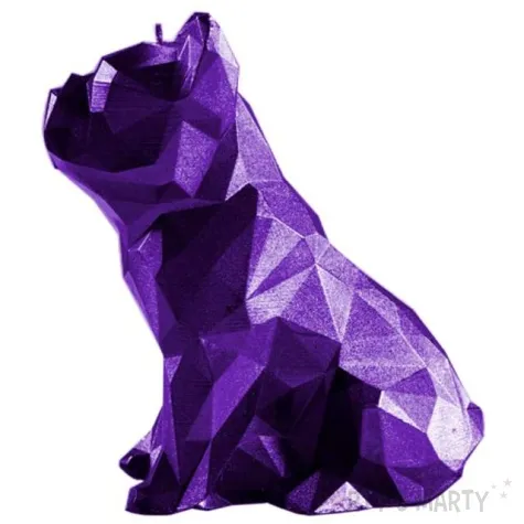 swieca buldog fioletowy metalik candellana