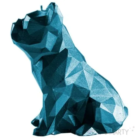 swieca buldog niebieski metalik candellana