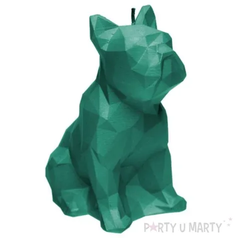 swieca buldog turkusowy candellana