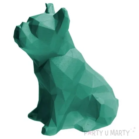 swieca buldog turkusowy candellana