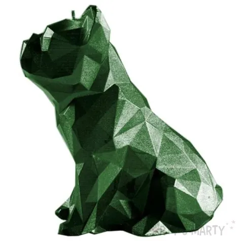 swieca buldog zielony metalik candellana