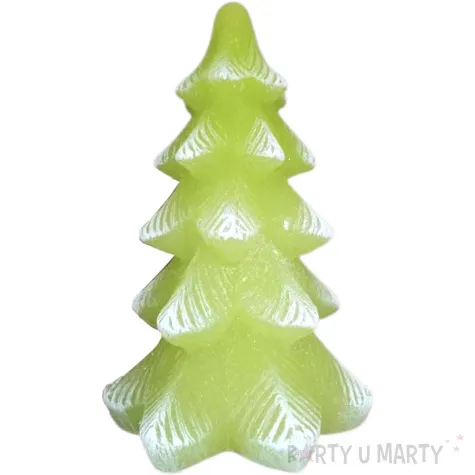 swieca choinka box zielona jasna bartek candles 80 150 mm