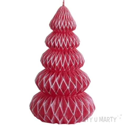 swieca choinka chanel czerwona bartek candles 140 mm