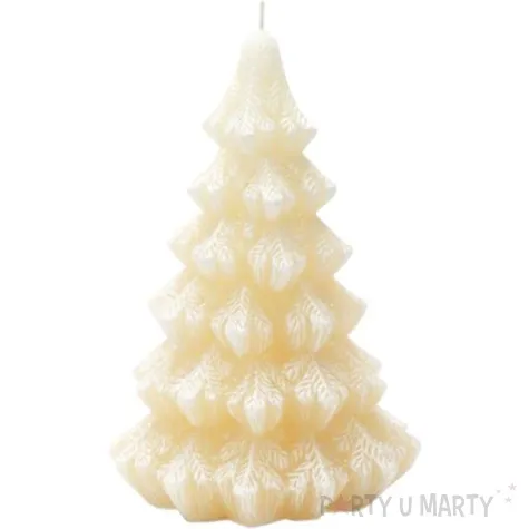 swieca choinka happy xmas kosc sloniowa bartek candles 100 150 mm