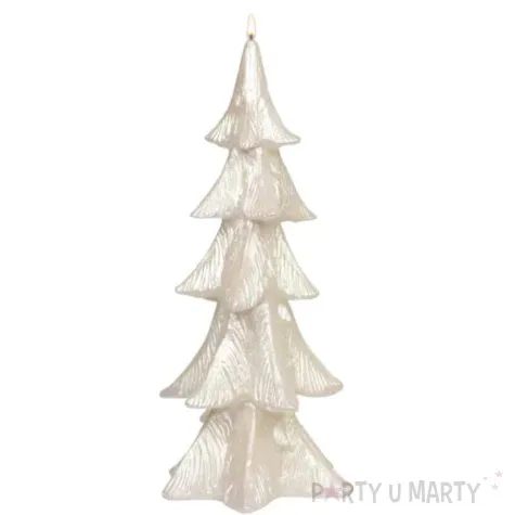 swieca choinka klasyczna perlowa adpal 310 150 mm