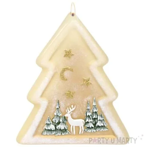swieca choinka renifer kremowa adpal 170 140 mm