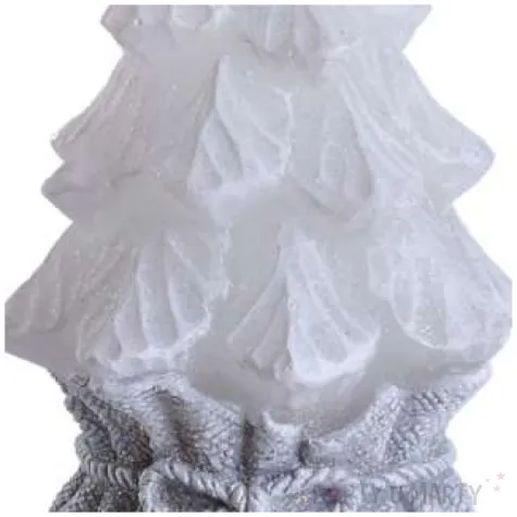 swieca choinka w worku szara bartek candles 130 mm