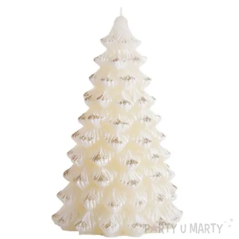 swieca choinka xxl ecru bartek candles 125 200 mm