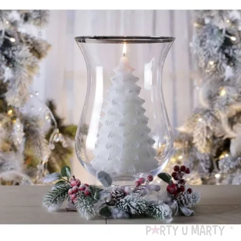 swieca choinka xxl ecru bartek candles 125 200 mm