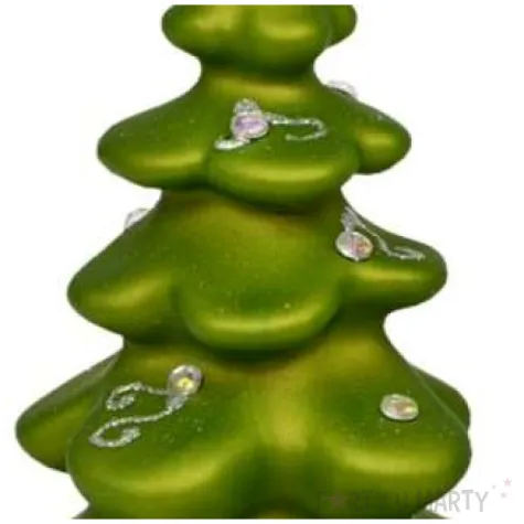 swieca choinka z cyrkoniami oliwkowa adpal 120 80 mm