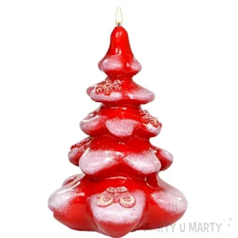 swieca choinka zimowe rekawiczki czerwona adpal 120 80 mm