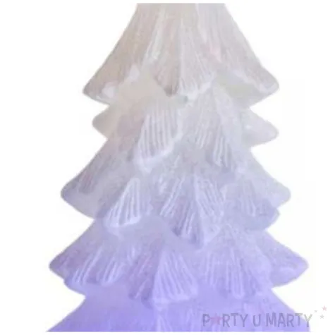 swieca choinka zmieniajaca kolory led biala bartek candles 110 210 mm