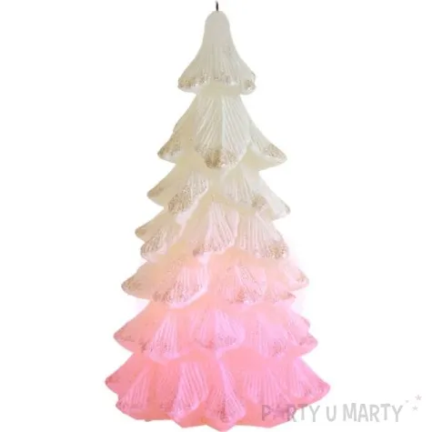 swieca choinka zmieniajaca kolory led ecru bartek candles 110 210 mm