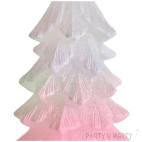 swieca choinka zmieniajaca kolory led szara bartek candles 110 210 mm