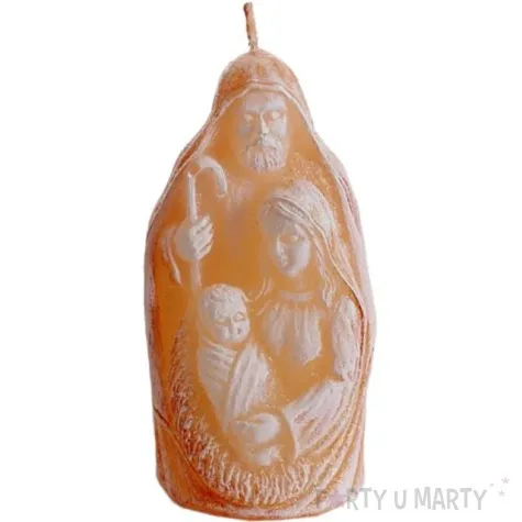 swieca christmas wonders jozef i maryja brazowy bartek candles 75 mm