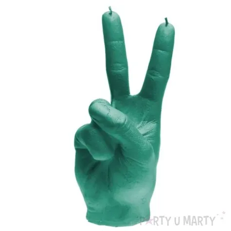 swieca dlon solidarnosc xxl turkusowa candellana